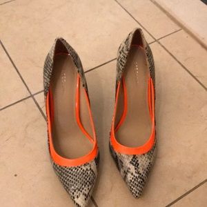 BCBG snakeskin heels